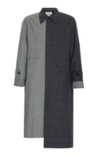 Loewe Two-tone Checked Wool Coat