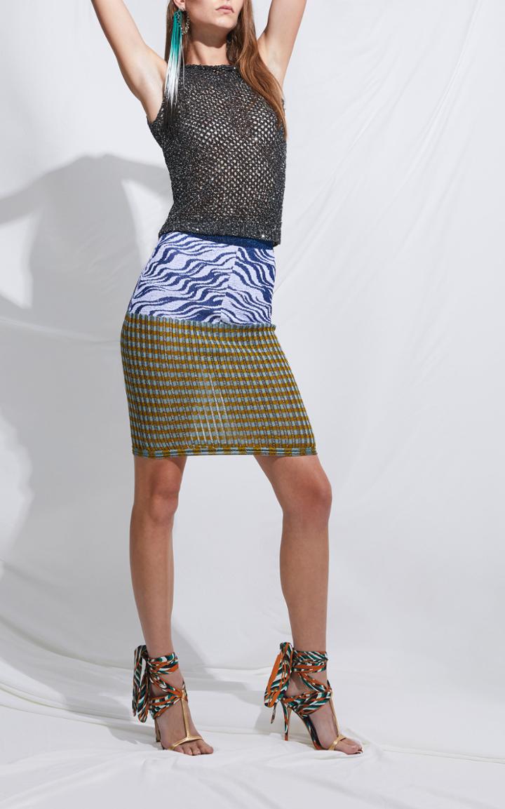 Moda Operandi Missoni Gonna Mixed-print Knit Skirt
