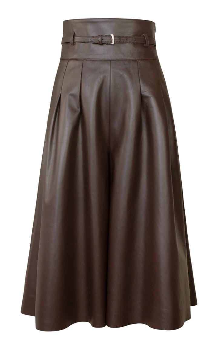 Moda Operandi Alejandra Alonso Rojas Belted Leather Culottes
