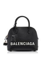 Balenciaga Ville Small Logo Leather Top Handle Bag