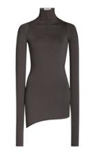 Lemaire Asymmetric Cotton-blend Turtleneck Top