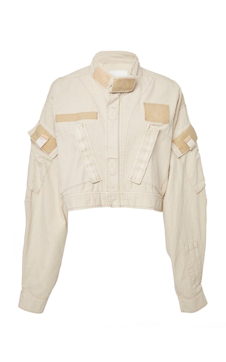 Re/done Cropped Cotton Cargo Jacket