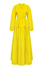 Abadia Tiered Silk Maxi Dress