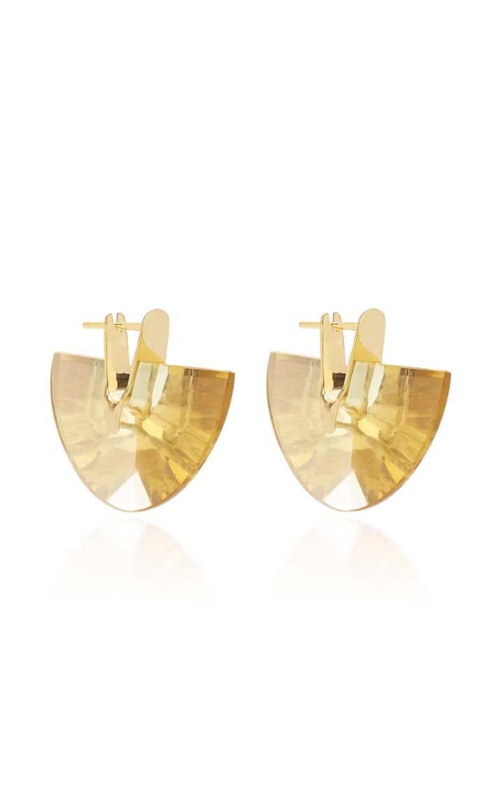 Kika Alvarenga Wama Ihem 18k Gold And Quartz Earrings