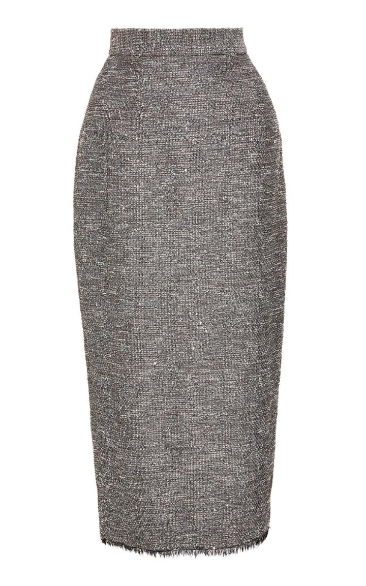 Lela Rose Fringe Hem Pencil Skirt