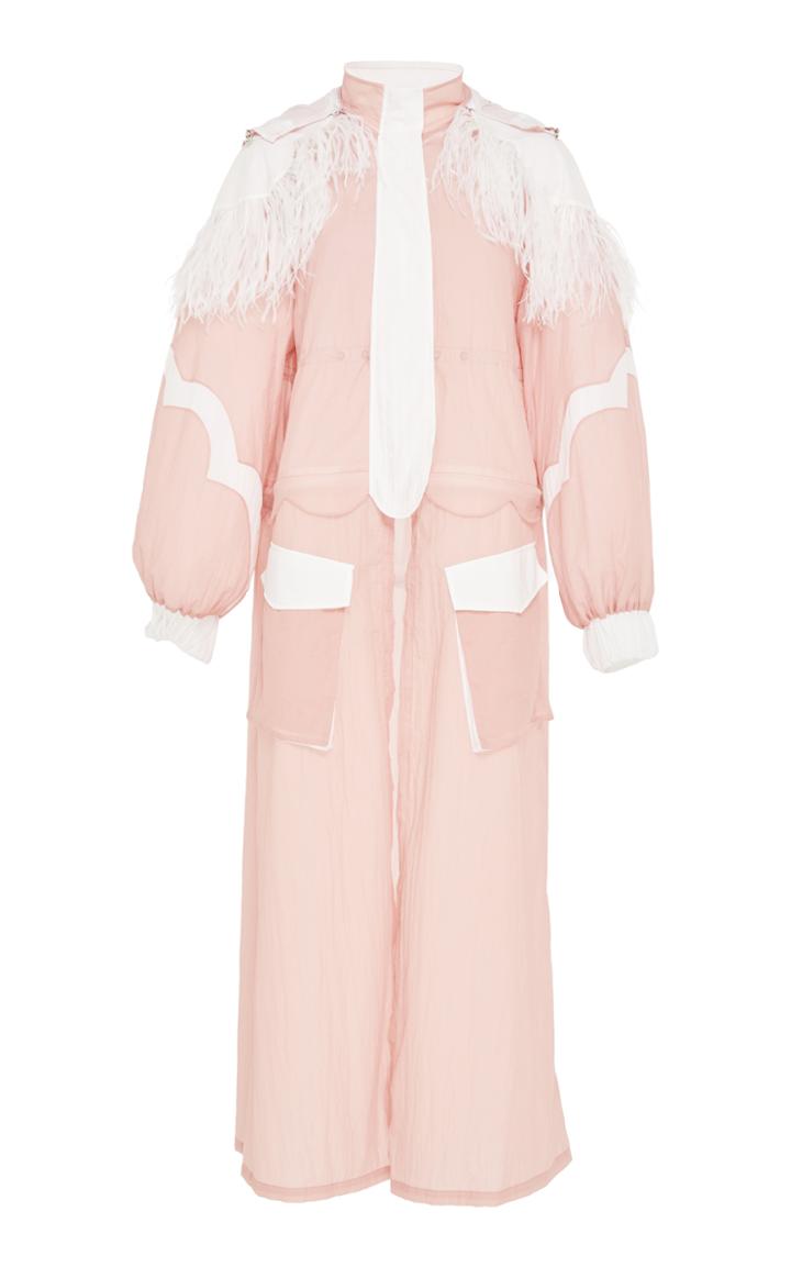 Huishan Zhang Bo Scallop Feather Long Parka