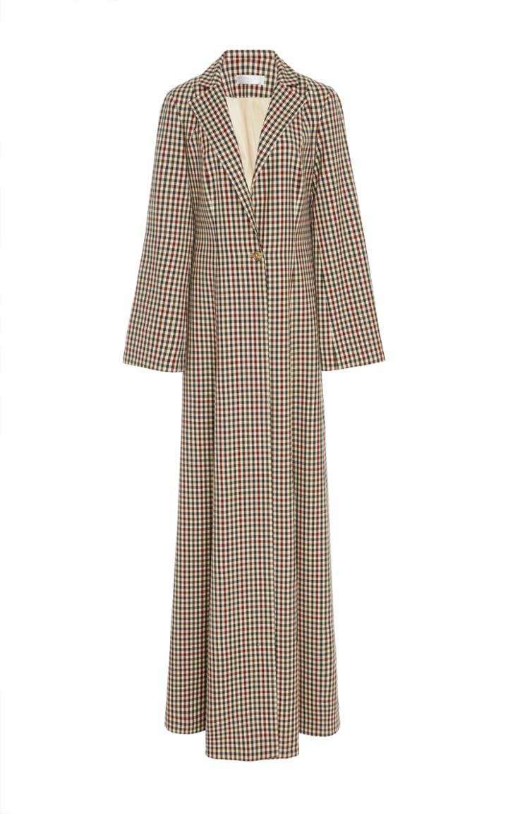 Caroline Constas Gingham Duster Jacket