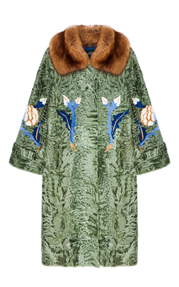 Alena Akhmadullina Fur Collar Swakara Coat