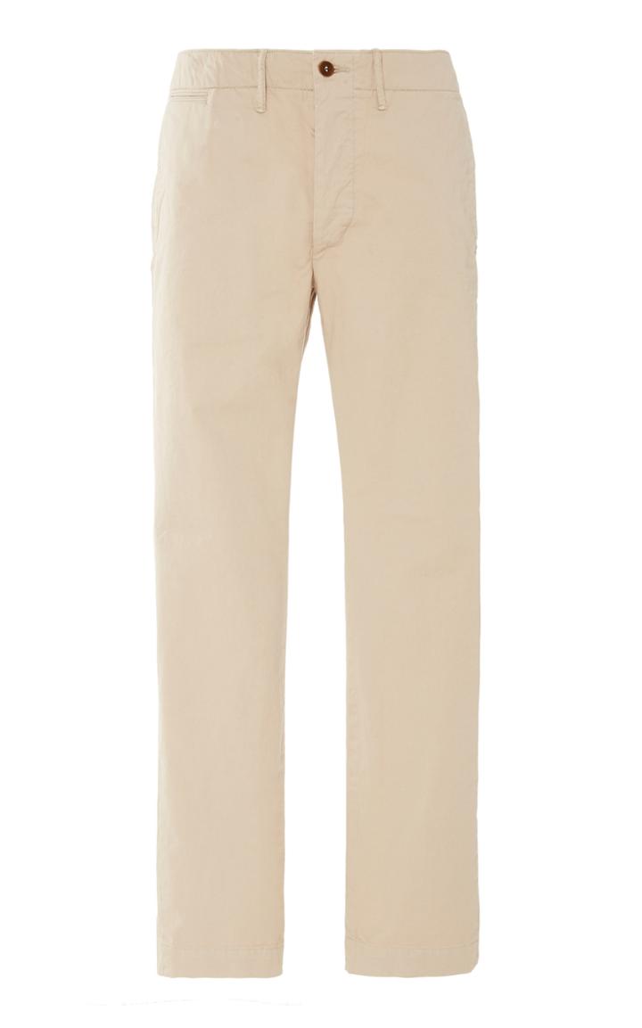 Rrl Officer Cotton-twill Straight-leg Pants Size: 30