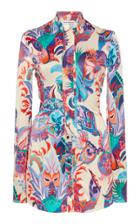Moda Operandi Paco Rabanne Printed Faille Tie-neck Shirt Size: 34