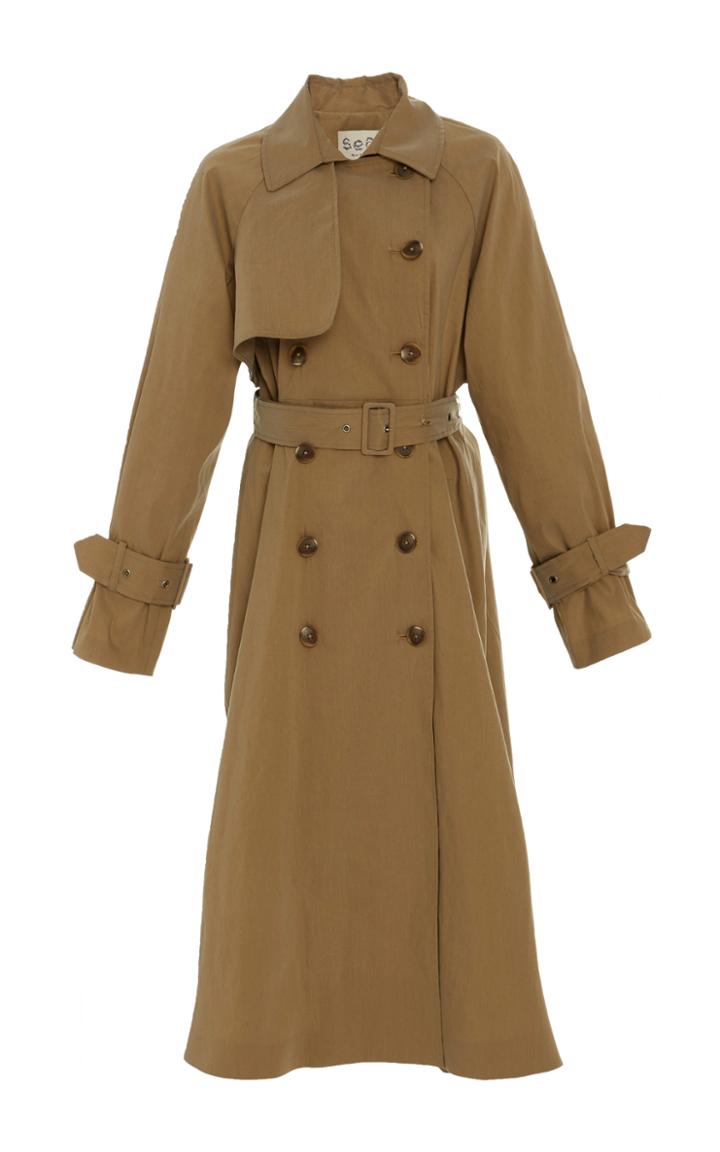 Sea Belted Windbreaker Trench Coat