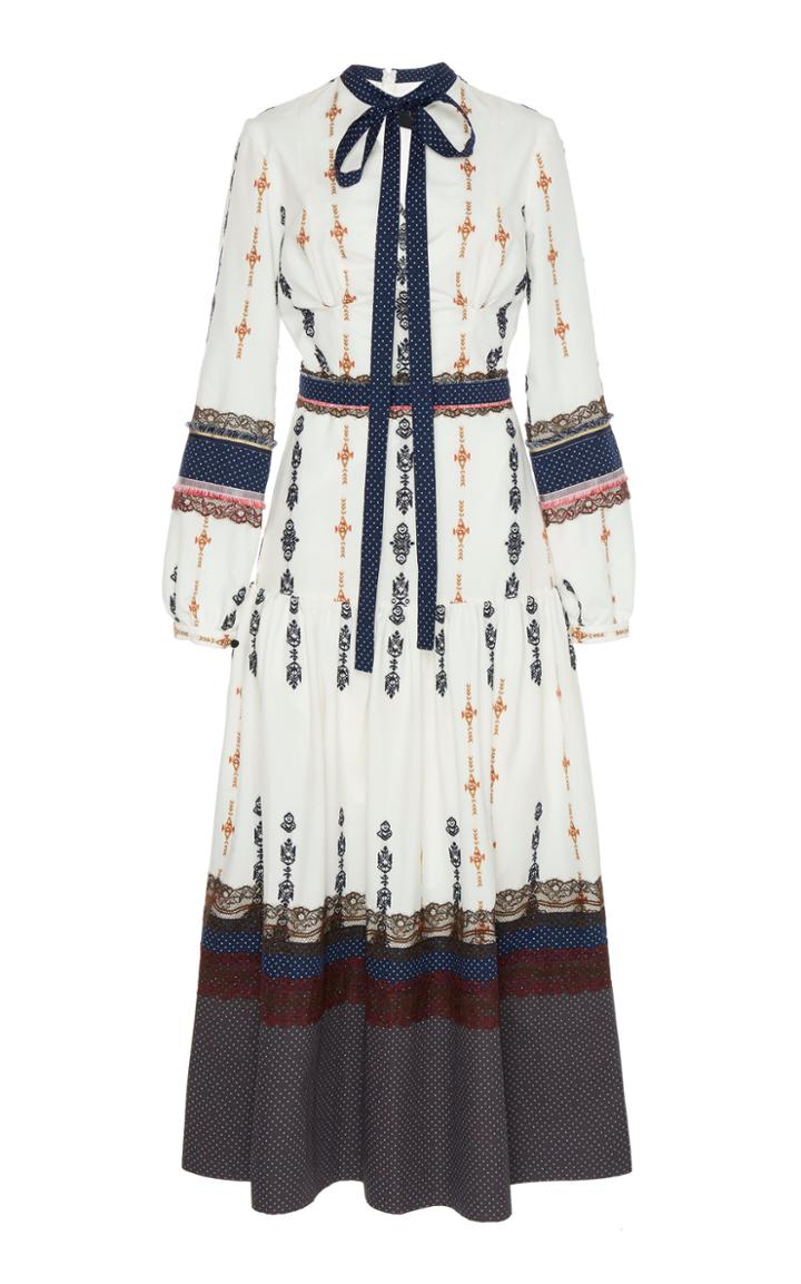 Costarellos Tie Cotton Dress