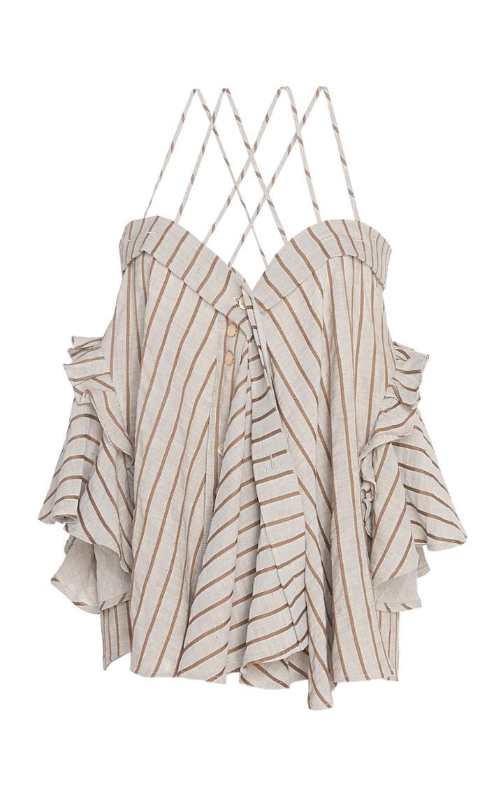 Palmer/harding Palmer//harding Haven Linen-blend Top