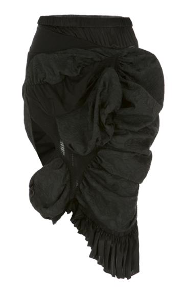 Moda Operandi Caroline Hu Cutout Silk-lace Skirt