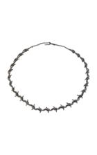 Lynn Ban Jewelry Black Rhodium Silver Black Diamond Choker