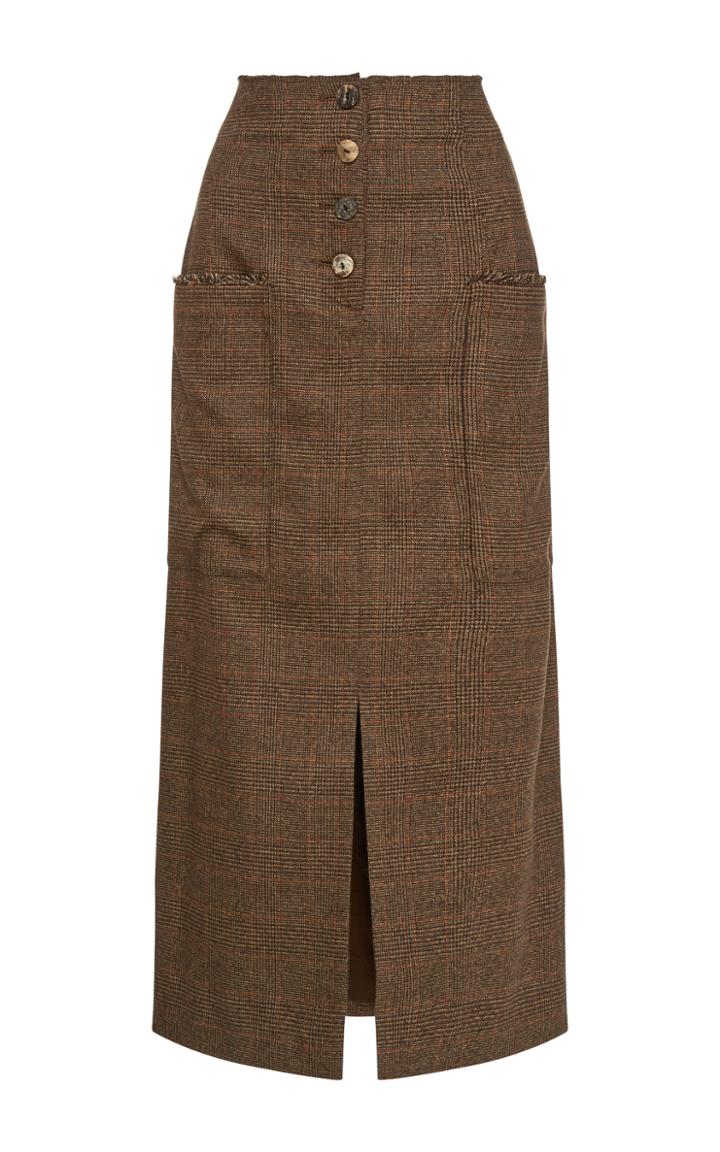 Rejina Pyo Carmen Check Pencil Midi Skirt