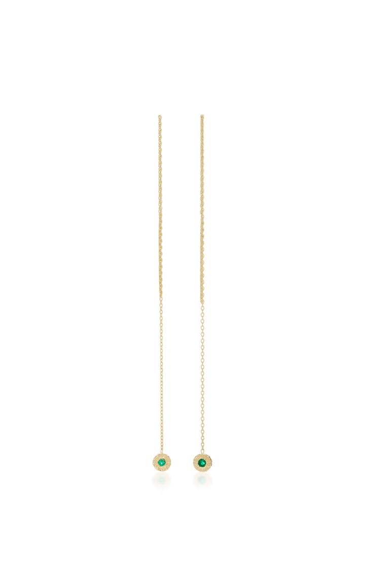 Moda Operandi Octavia Elizabeth 18k Gold Emerald Earrings
