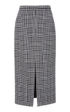 Michael Kors Collection Plaid Wool Pencil Skirt