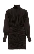 Retrofte Barbara Ruched Satin Mini Dress