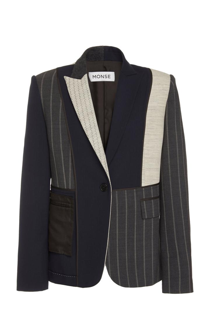 Monse Inside Out Wool-blend Patchwork Blazer