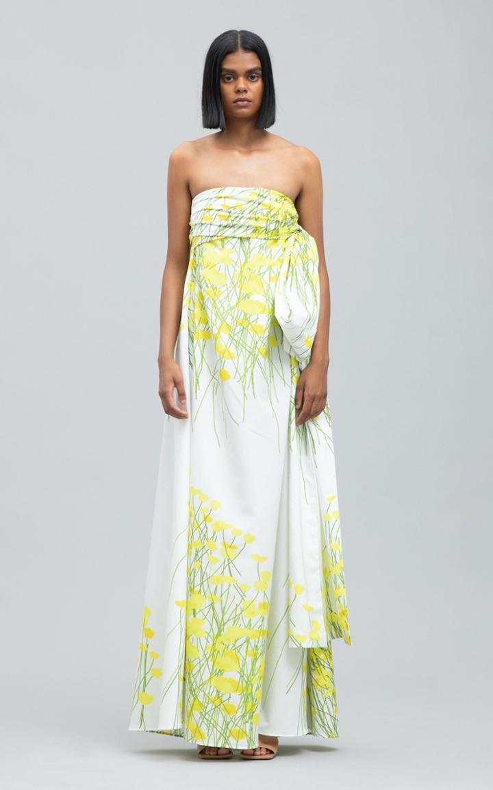 Moda Operandi Bernadette Antwerp Martin Strapless Floral-print Taffeta Dress