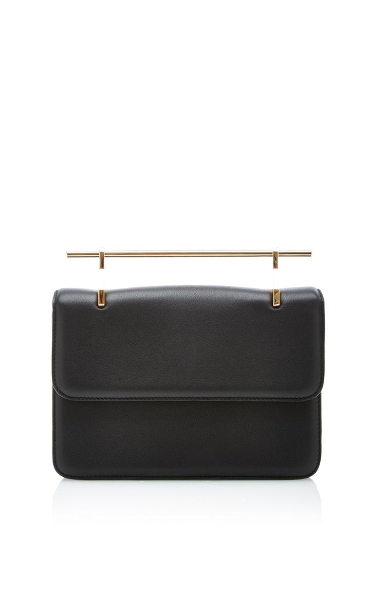 M2malletier La Fleur Du Mal Cross Body Leather Bag In Black