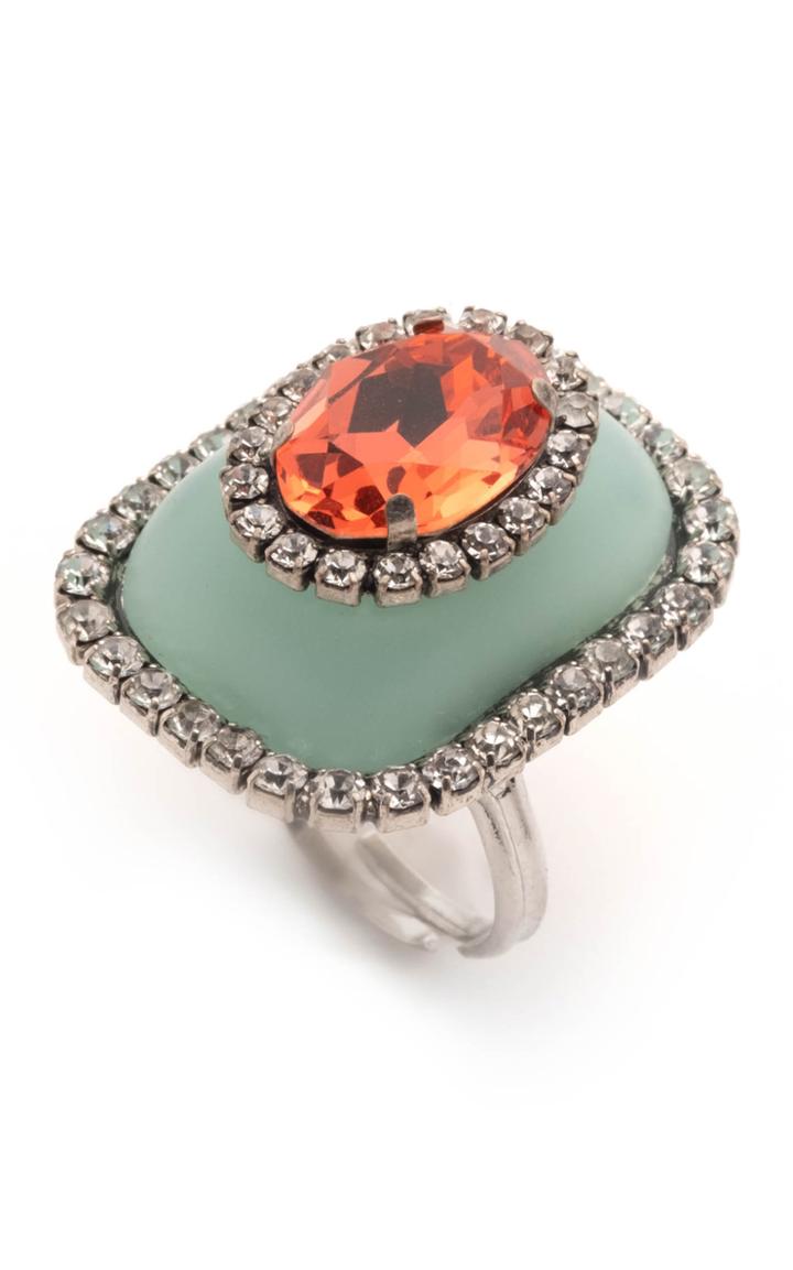 Dannijo Piza Silver-plated And Crystal Ring