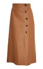 Zeynep Aray A-line Cut Leather Skirt