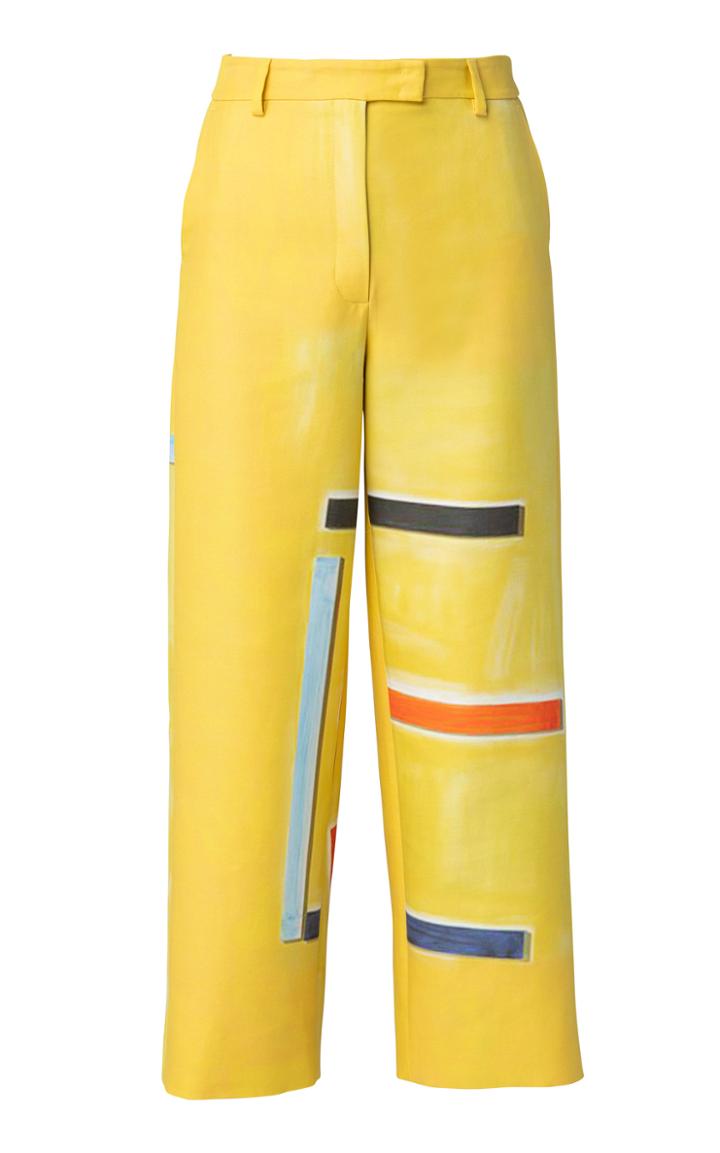 Moda Operandi Akris Christelle Printed Cotton-blend Wide-leg Pants