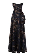 Lena Hoschek Pavlova Paisley-jacquard Two-piece Strapless Gown