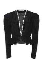 Moda Operandi Philosophy Di Lorenzo Serafini Crepe De Chine Peplum Blouse Size: 36