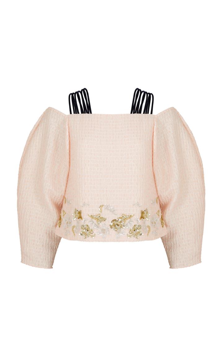Razan Alazzouni Long Sleeve Off Shoulder Top
