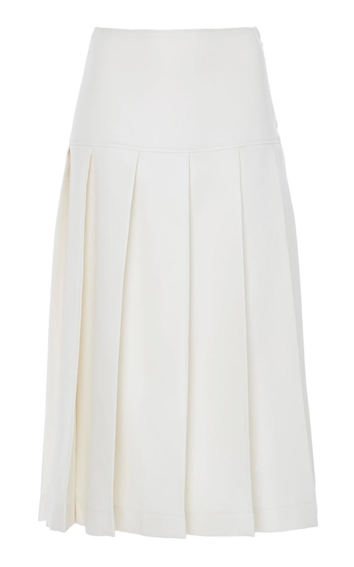 Jil Sander Luisa Pleated Wool-blend Skirt