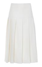 Jil Sander Luisa Pleated Wool-blend Skirt