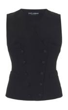 Dolce & Gabbana Double-breasted Gabardine Tuxedo Vest