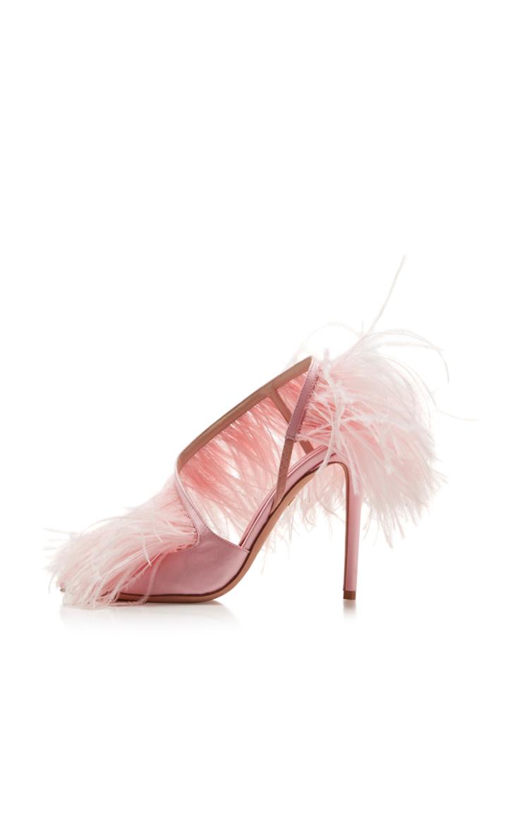 Giambattista Valli Feather Slingbacks