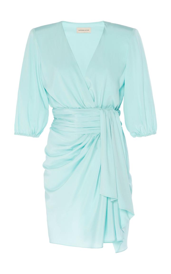 Moda Operandi Alexandre Vauthier Puffed Sleeve Silk-blend Dress Size: 34