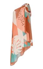 Adriana Degreas Tropiques One Shoulder Pareo Dress