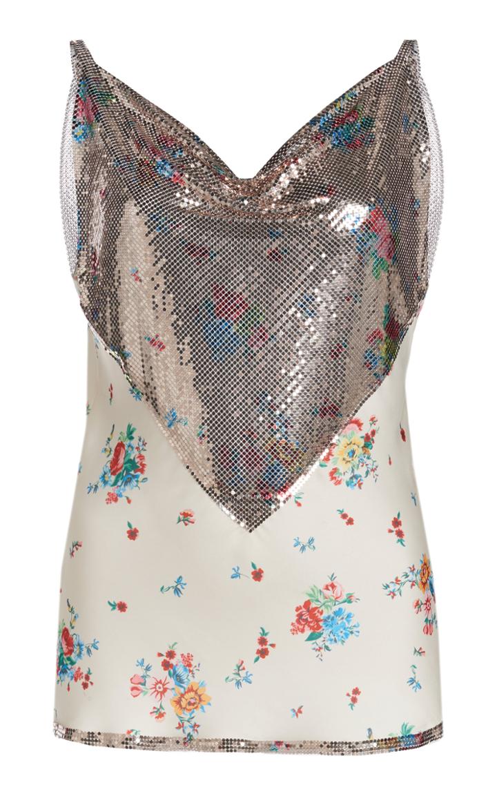 Moda Operandi Paco Rabanne Two-tone Jersey-mesh Tank Top