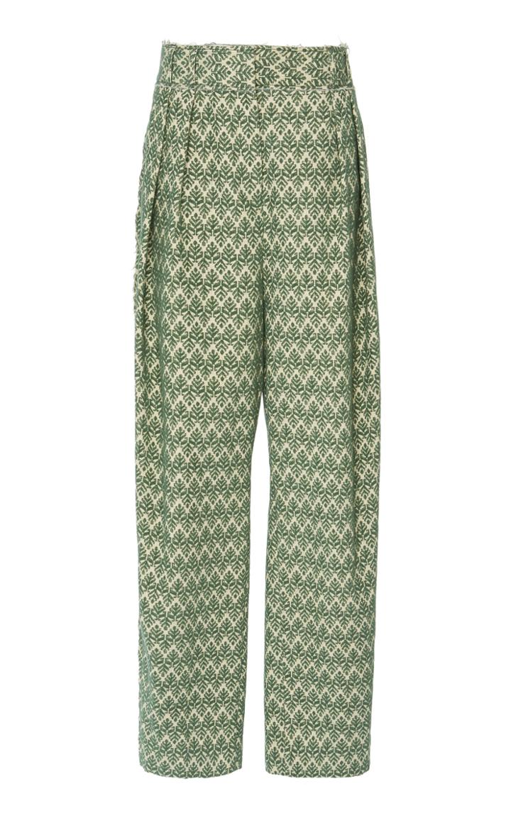 Acne Studios Prita Velvet Jacquard Straight-leg Trousers