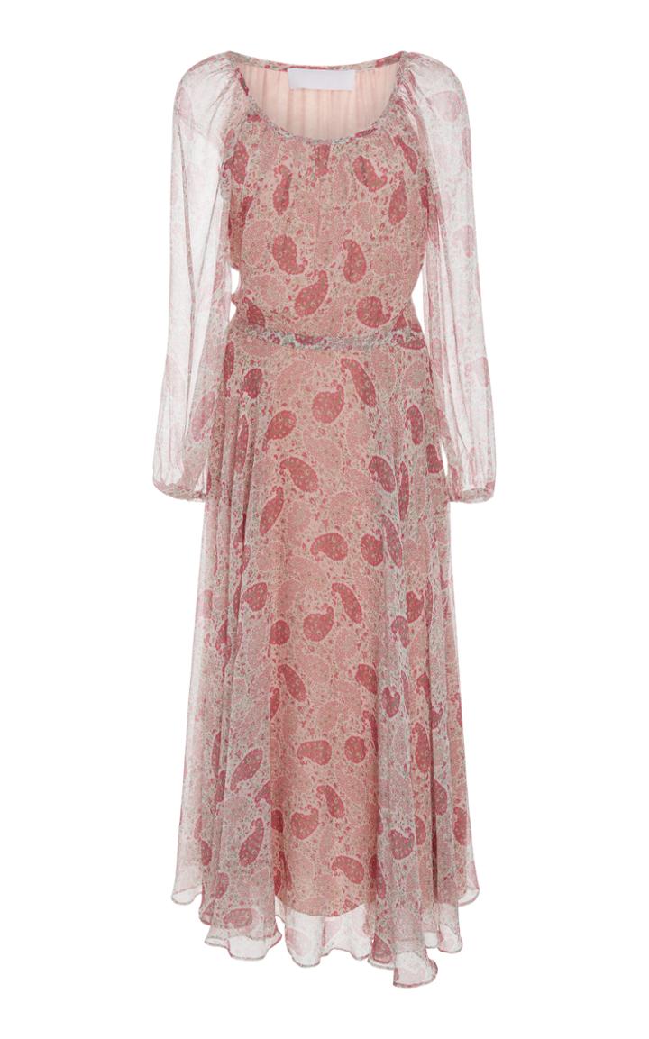Co Gathered Neck Midi Dress