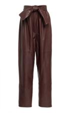 Zimmermann Resistance High-waisted Belted Leather Straight-leg Pants