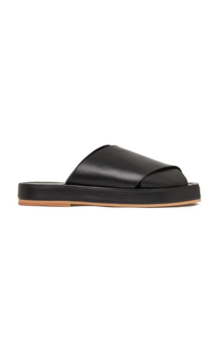 St. Agni Tokyo Leather Platform Slides