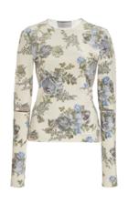 Preen By Thornton Bregazzi Kamala Spliced Floral-print Jersey Top