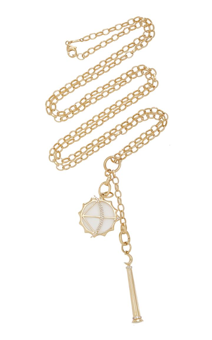 Moda Operandi Monica Rich Kosann 18k Yellow Gold Greek Goddess Charm Necklace