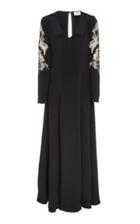 Marei 1998 Forsythia Hand Embroidered Silk Crepe Dress