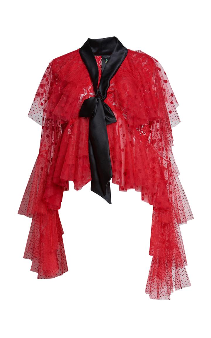 Romance Was Born Cherry Bomb Lace Blouse