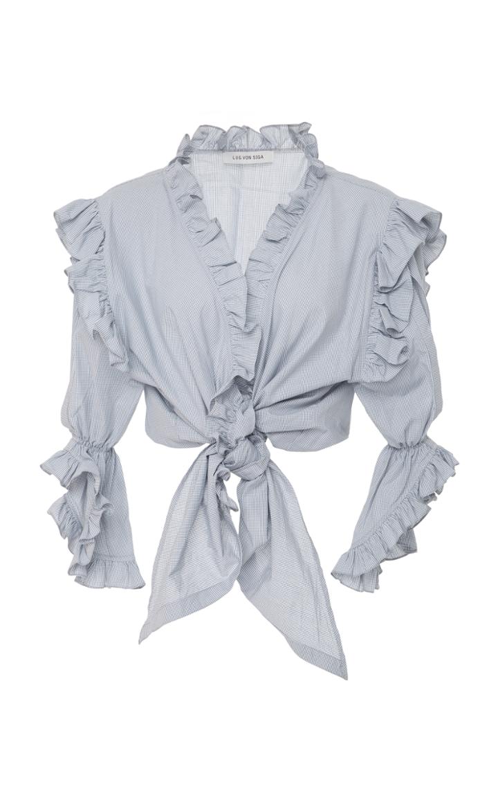 Lug Von Siga Frill Gingham Tie Top