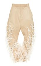 Prabal Gurung Terai Dropped Seat Cotton Feather Pants