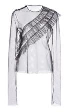 Philosophy Di Lorenzo Serafini Asymmetrical Ruffled Organza Long Sleeve Top